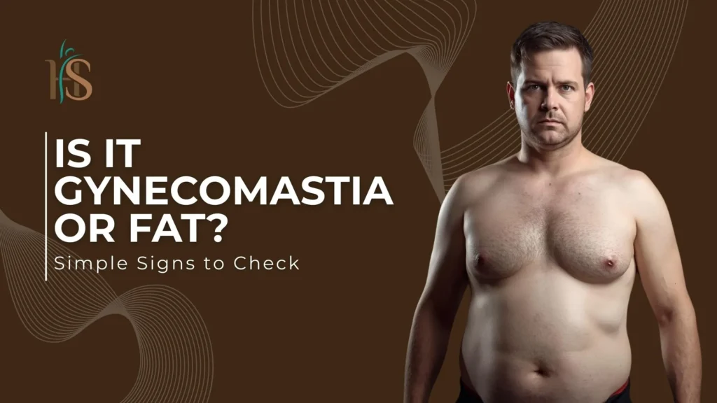 banner image with a man having gynecomastia