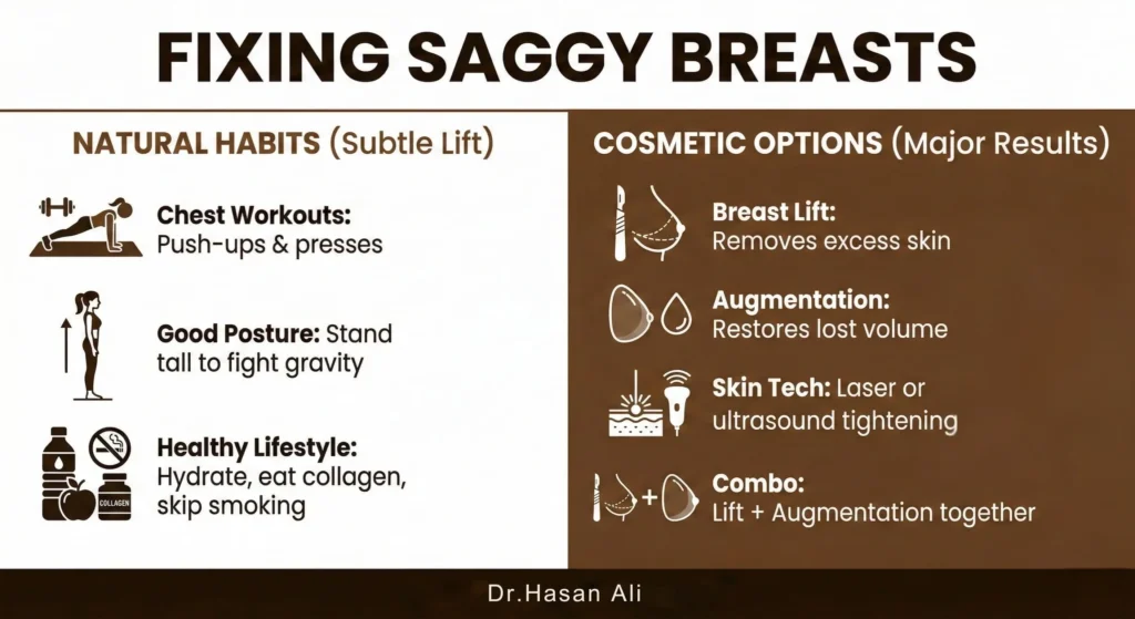 how to fix saggy breast