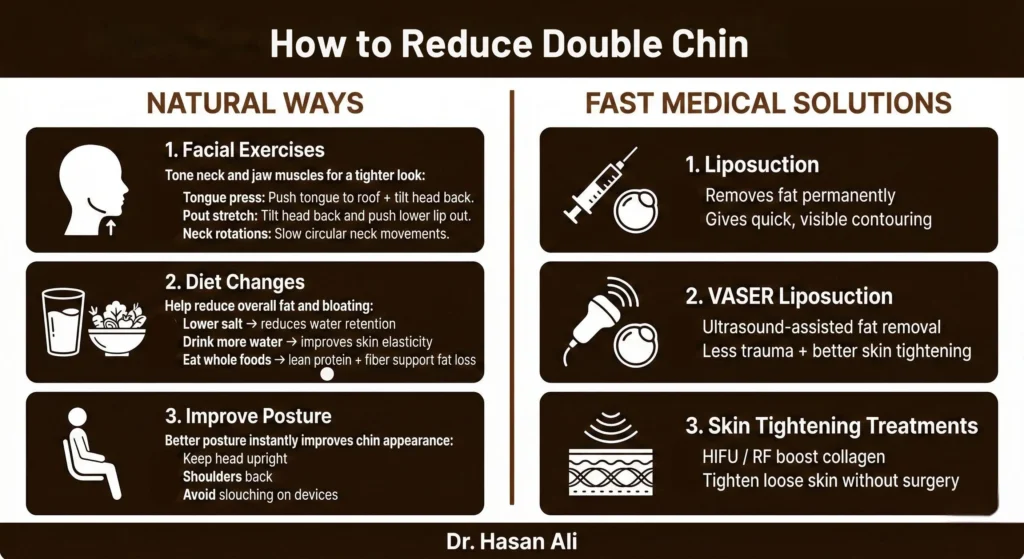 How to Reduce Double Chin final - infographics